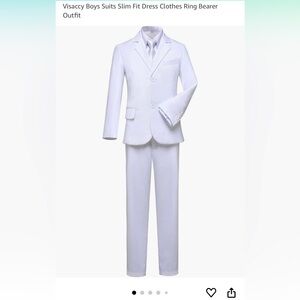 Visaccy Boys Suits Slim Fit Dress Clothes Ring Bearer Outfit from Amazon.